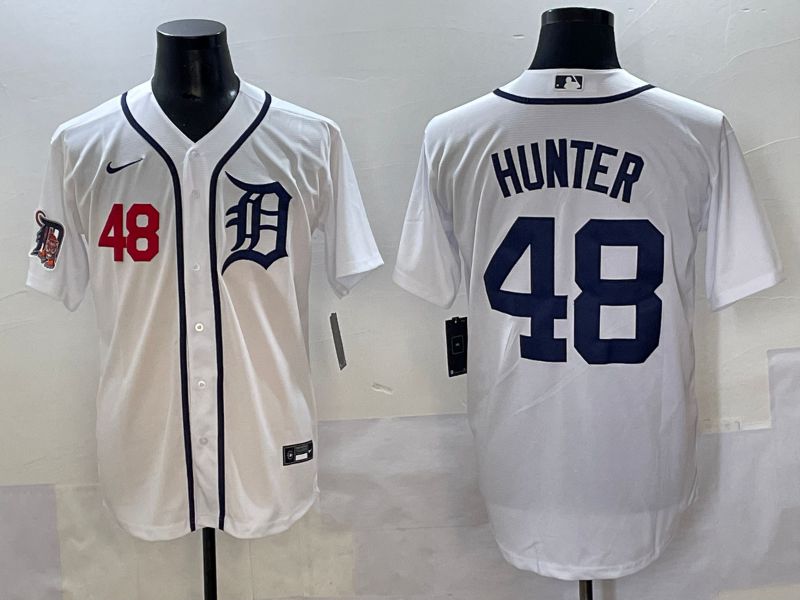 Men 2025 Detroit Tigers #48 Hunter White Game Nike MLB Jersey style 4